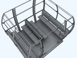ski lift gondola cable car Model 3D