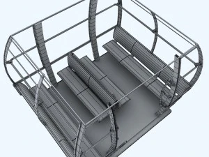 ski lift gondola cable car 3D Model