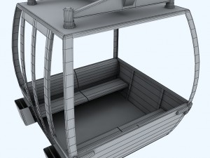 ski lift gondola cable car small Modelo 3D