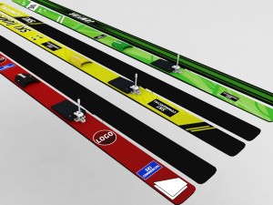 ski jumping skis low poly model 3d 3D Модель