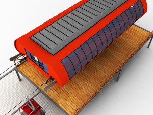 ski lift station gondola cable car 3D Model