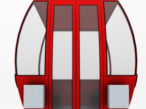 ski lift station gondola cable car 3D Model