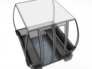 ski lift station gondola cable car 3D Model