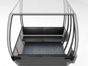 ski lift station gondola cable car 3D Model