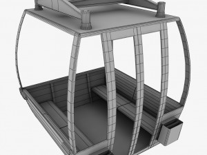 ski lift station gondola cable car 3D Model
