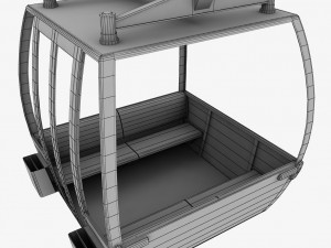 ski lift station gondola cable car 3D Model