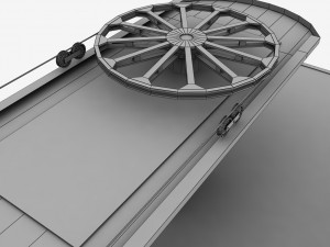 ski lift station 3D Model