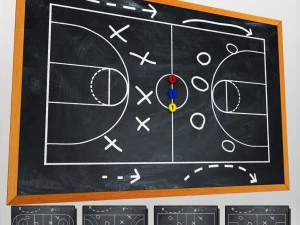 tactical board sport low poly pack 3D Model