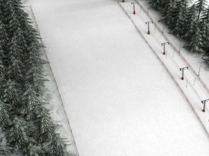 ski slope lift mountain pack Modèle 3D