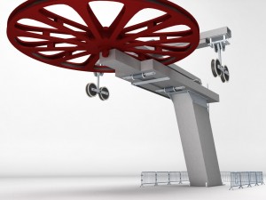 ski slope lift mountain pack Modèle 3D