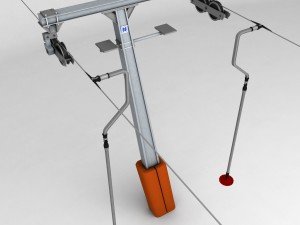 ski slope lift mountain pack Modèle 3D