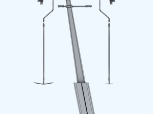 ski slope lift mountain pack Modèle 3D