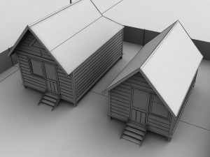 ski slope gondola mountain large pack Model 3D