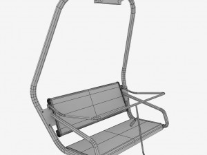 ski slope gondola mountain large pack Model 3D