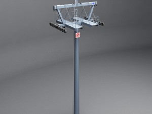 ski slope gondola mountain large pack Model 3D