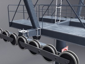 ski slope gondola mountain large pack Model 3D