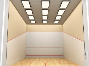 squash sport tennis court low poly 3D Model