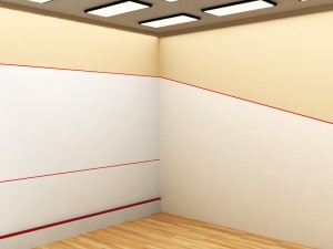 squash sport tennis court low poly 3D Model
