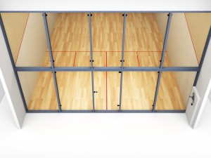 squash sport tennis court low poly 3D Model