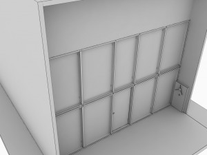 squash sport tennis court low poly 3D Model