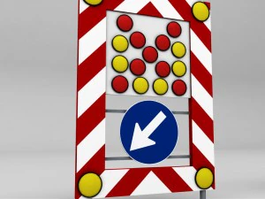 기호 사고 가로등 낮은 폴리 3D 모델