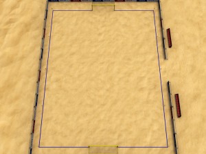 beach soccer stadium field low poly Model 3D