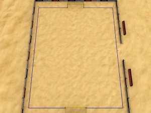 beach soccer stadium field low poly 3D Model