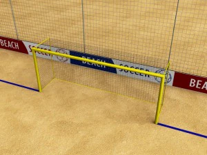 beach soccer stadium field low poly 3D Model