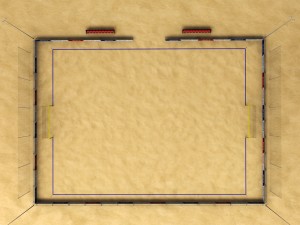 beach soccer stadium field low poly Model 3D