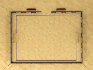 beach soccer stadium field low poly 3D Model