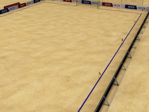 beach soccer stadium field low poly 3D Model