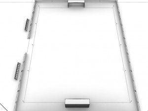 beach soccer stadium field low poly Model 3D