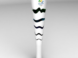 rio 2016 olympic games torch low poly 3D Model