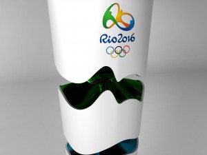 rio 2016 olympic games torch low poly 3D Model