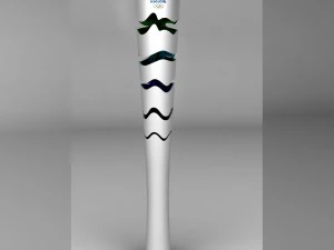 Rio 2016 olympic games torch low poly 3D Model