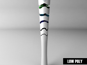 rio 2016 olympic games torch low poly 3D Model