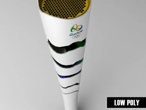 Rio 2016 olympic games torch low poly 3D Model