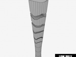 rio 2016 olympic games torch low poly 3D Model