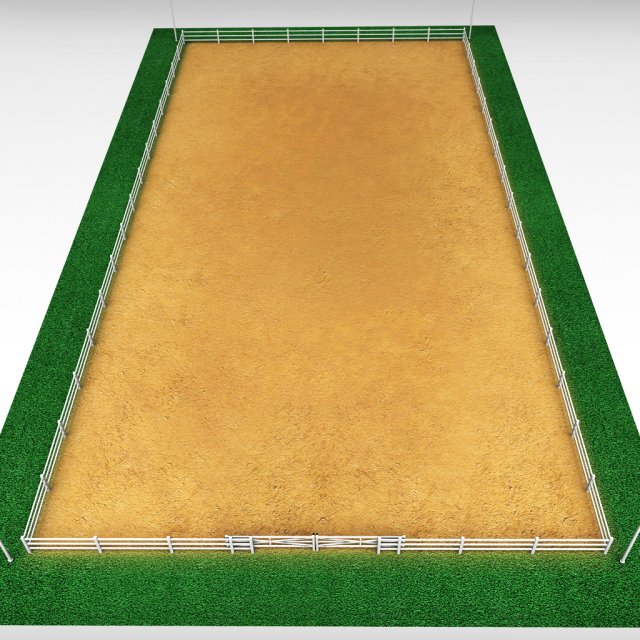 horse jump riding arena low poly 3D Model .c4d .max .obj .3ds .fbx .stl .blend 