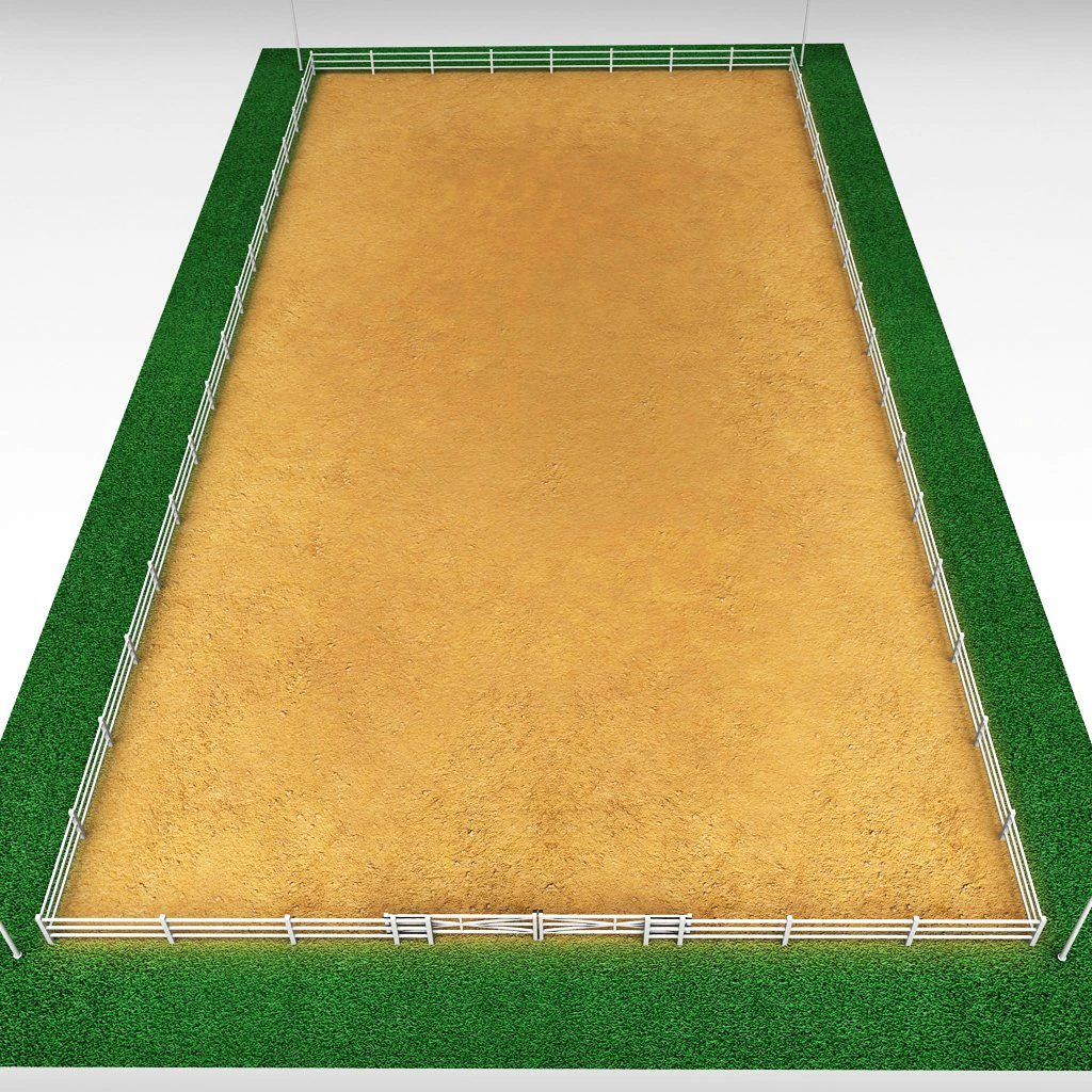 horse jump riding arena low poly 3D Model .c4d .max .obj .3ds .fbx .stl .blend 