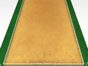 horse jump riding arena low poly 3D Model