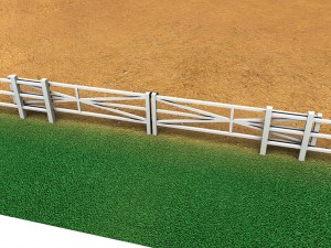 horse jump riding arena low poly 3D Model