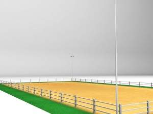 horse jump riding arena low poly 3D Model