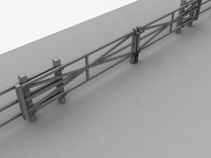 horse jump riding arena low poly 3D Model