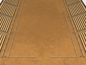 horse jump riding arena tribune low poly 3D Model