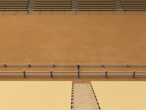 horse jump riding arena tribune low poly 3D Model