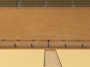 horse jump riding arena tribune low poly 3D Model