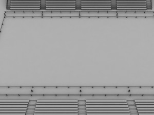horse jump riding arena tribune low poly 3D Model