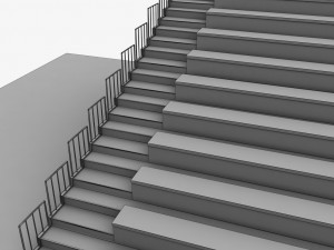 horse jump riding arena tribune low poly 3D Model