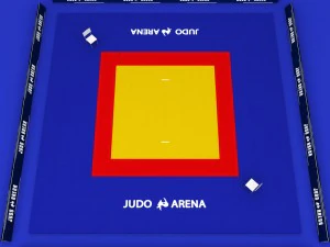 유도 다다미 스포츠 경기장 낮은 폴리 3D 모델